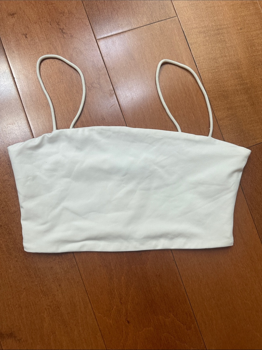 SHEIN White Spaghetti Strap Crop Camisole